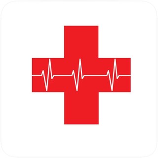 医疗援助红色十字波纹折线背景图片